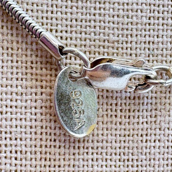 VTG Solid Sterling Silver 925 Globe Earth Pendant Necklace Size 18" Length - Picture 8 of 13